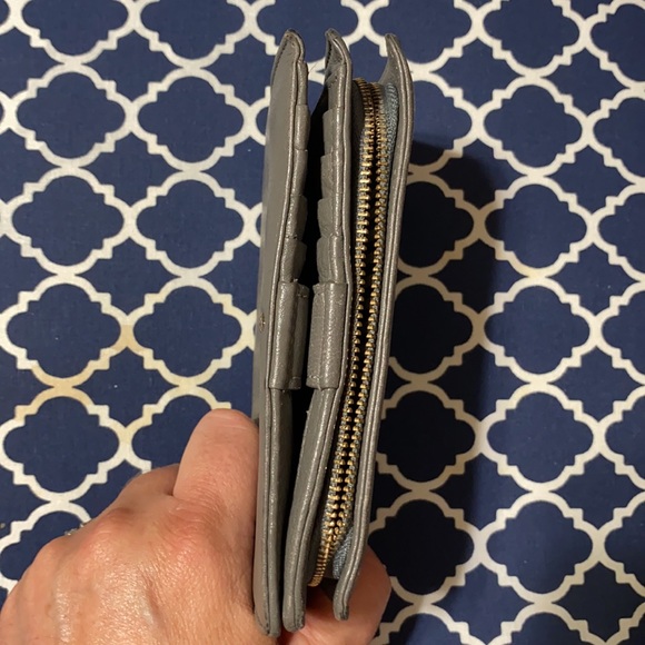 Gray Leather Kate Spade Small Wallet - Picture 5 of 9